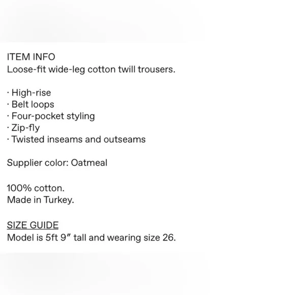 NWT💕 ANINE BING Briley Pant 31” - Oatmeal 27 - Picture 2 of 6